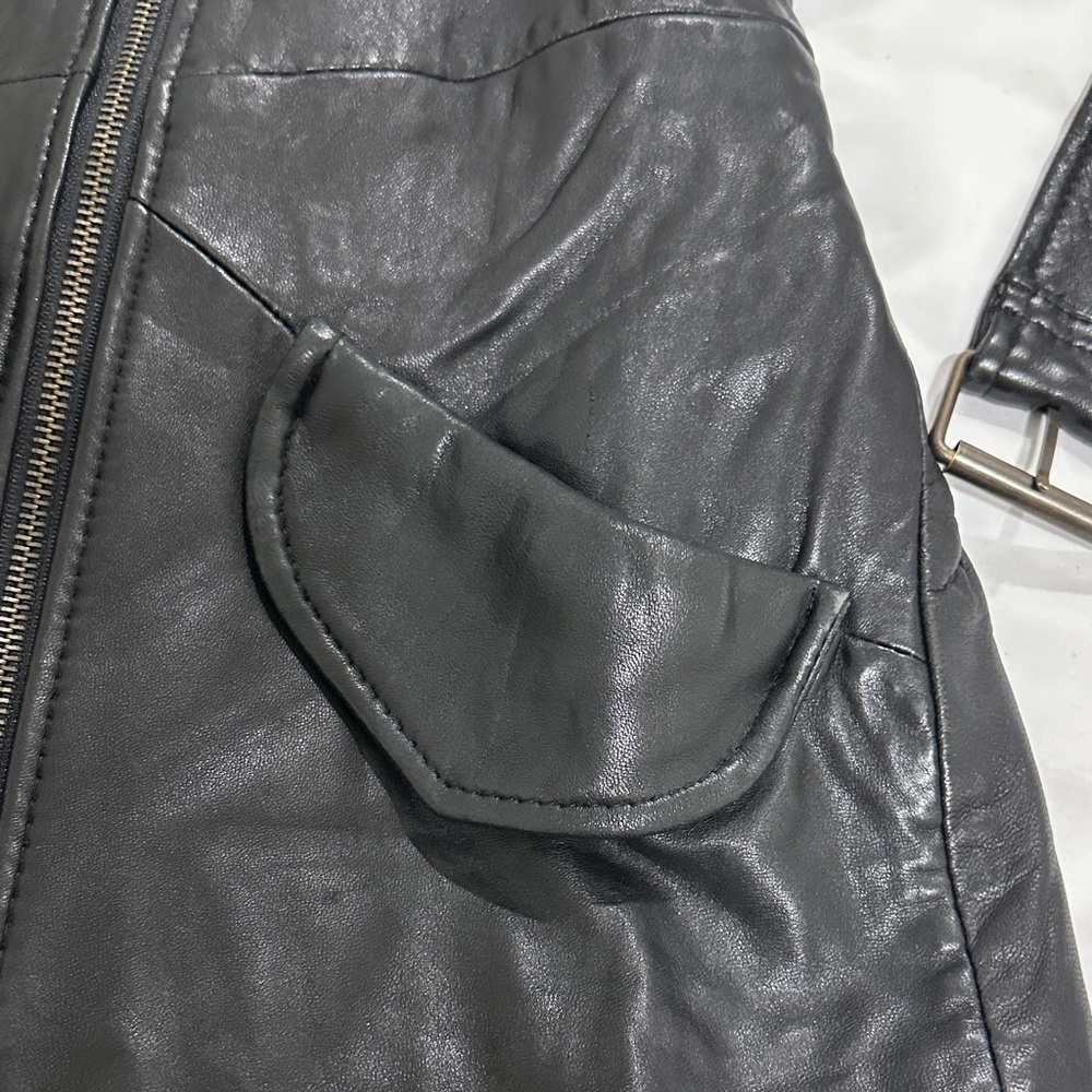 Express Black Leather Jacket - image 8